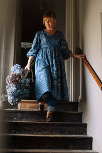 Woodstock Dress in Denim Patchwork