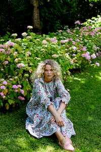 Tiered Floral Maxi Dress in Liberty Tana Lawn | Made in England | Justine Tabak 