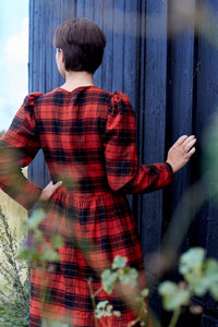 Victoria Dress in Red Tartan