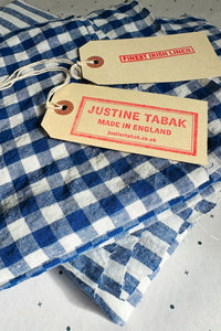 Short Sleeve Empire Line Striped Linen Dress | Made in England | Justine Tabak