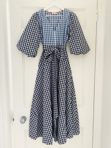 Carnival Dress in Gingham Blues