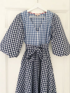 Carnival Dress in Gingham Blues