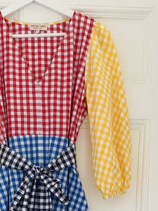 Carnival Dress in Mixed Gingham