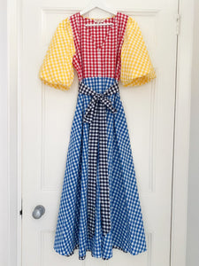 Carnival Dress in Mixed Gingham