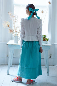 Bobbie Skirt in Aqua Silk