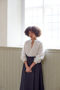 Dover Top in Milk Linen